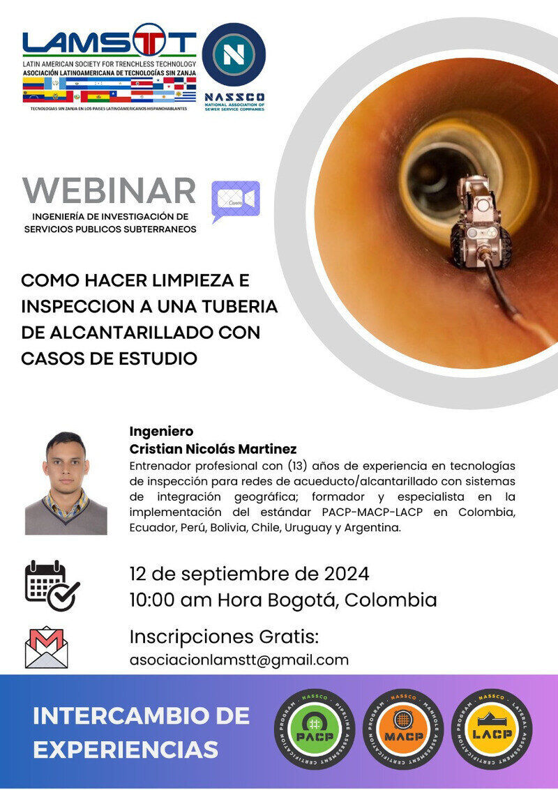 Este webinar le ofrece la experiencia de quienes trabajan a diario en redes de servicios públicos para investigar, mantener, operar e instalarlas. Las tecnologías más avanzadas, sumada a la creatividad latina le aportan algo que quizás no sabías.